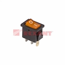 Выключатель клавишный 250V 6А (3с) ON-OFF желтый  с подсветкой  Mini  (RWB-206, SC-768)  REXANT