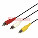 Шнур 3 RCA - 3 RCA, длина  7 метров, черный  REXANT