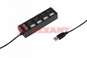 Разветвитель USB на 4 порта с переключателями черный