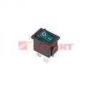 Выключатель клавишный 250V 6А (4с) ON-OFF зеленый  с подсветкой  Mini  (RWB-207, SC-768)  REXANT