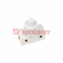 Выключатель-кнопка 250V 2А (2с) ON-OFF  белый  (PBS-17A) (для настольной лампы)  REXANT