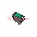 Выключатель клавишный 250V 15А (3с) ON-OFF зеленый  с подсветкой  (RWB-413, SC-788)  REXANT