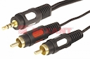 Шнур Стерео 3,5 мм - 2 RCA, длина  3 мeтра (GOLD)  REXANT