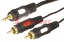 Шнур Стерео 3,5 мм - 2 RCA, длина  7 мeтров (GOLD)  REXANT