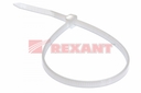 Стяжкa нейлоновая 200 x 2,5 мм, белая (упак. 100 шт)  REXANT