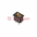 Выключатель клавишный 250V 6А (4с) ON-OFF желтый  с подсветкой  Mini  (RWB-207, SC-768)  REXANT