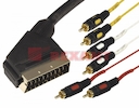 Шнур SCART Plug - 6RCA Plug  2М  (GOLD)  REXANT