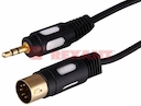 Шнур DIN 5PIN - Stereo 3,5 мм, длина 1,5 метра (GOLD)  REXANT