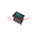Выключатель клавишный 250V 6А (3с) ON-OFF зеленый  с подсветкой  Mini  (RWB-206, SC-768)  REXANT