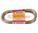Трос стальной в ПВХ оплетке d= 2,0 мм, прозрачный ( моток 20 м)  REXANT