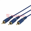 Шнур 3 RCA - 3 RCA, длина  3 метра, синий (GOLD)  REXANT