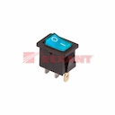 Выключатель клавишный 250V 6А (3с) ON-OFF синий  с подсветкой  Mini  (RWB-206, SC-768)  REXANT