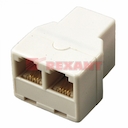  Телефонный двойник RJ-11(6P-4C) (гнездо - 2 гнезда)  REXANT