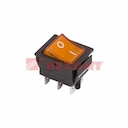 Выключатель клавишный 250V 15А (6с) ON-ON желтый  с подсветкой (RWB-506, SC-767)  REXANT