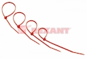 Стяжкa нейлонoвая 150 x 2,5 мм, красная (упак. 25 шт)  REXANT