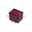 Выключатель - автомат клавишный 250V 10А (4с) RESET-OFF красный  с подсветкой (IRS-2-R15)  REXANT