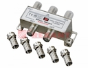 Делитель ТВ "краб" х4+5шт.F "BOX" 5-1000 МГц "Silver"
