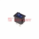 Выключатель клавишный 250V 6А (4с) ON-OFF синий  с подсветкой  Mini  (RWB-207, SC-768)  REXANT