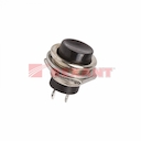 Выключатель-кнопка  металл 250V 2А (2с) (ON)-OFF  Ø16.2  черная  (RWD-306)  REXANT