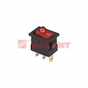 Выключатель клавишный 12V 15А (3с) ON-OFF красный  с подсветкой  Mini  (RWB-206-1, SC-768)  REXANT