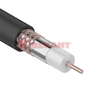 Кабель RG-6U+Cu (75 Ом), Cu/Al/Cu (1,0/Al/48*0,12мм) 64%, (бухта 100м), черный (OUTDOOR)  REXANT