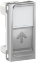 UNICA MODULAR лиц.панель RJ45, одиночная, без коннектора, 1 модуль, алюминий