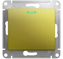 GLOSSA 1-клавишный ПЕРЕКЛЮЧАТЕЛЬ с подсветкой,сх.6а,10AX, механизм, ФИСТАШКОВЫЙ