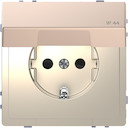 MERTEN D-Life РОЗЕТКА 16А с з/к и крышкой IP44, ШАМПАНЬ