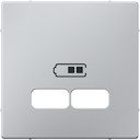 MERTEN ЦЕНТРАЛЬНАЯ НАКЛАДКА для USB механизма 2,1А, АЛЮМИНИЙ, SM