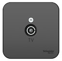 Розетка телевизионная Blanca (TV, в сборе, о/у, антрацит)