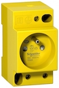 ЩИТ.РОЗ. PC DIN 2П+T 16A 250В КРАСНАЯ