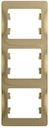Рамка Glossa 3 поста (вертикальная, титан)