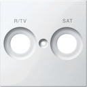 Крышка розетки телевизионной System M (Radio/TV+SAT, полярно-белая)