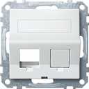 MERTEN ПЛАТА наклонная д/Keystone RJ45 2 поста, ПОЛ.БЕЛЫЙ, SM