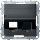 MERTEN ПЛАТА наклонная д/Keystone RJ45 2 поста, АНТРАЦИТ, SM