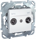 UNICA РОЗЕТКА R-TV/ SAT, оконечная, БЕЛЫЙ