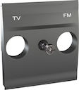 UNICA TOP ЦЕНТРАЛЬНАЯ ПЛАТА розетки TV/FM, ГРАФИТ