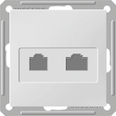 W59 РОЗЕТКА двойная RJ11+RJ45, 160В, 1А, кат.5E, механизм, БЕЛЫЙ