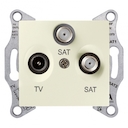 SEDNA TV/SAT/SAT РОЗЕТКА оконечная, 1dB, БЕЖЕВЫЙ