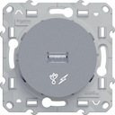 ODACE РОЗЕТКА USB, одиночный разъем, АЛЮМИНИЙ