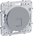 Компьютерная розетка, 1 розетка, RJ45 cat.6 UTP, алюминий