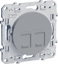 ODACE РОЗЕТКА RJ45 двойная, infraplus, неэкранированный кабель, кат.5е, АЛЮМИНИЙ