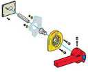 TeSys GS, red external right side rotary handle, for switch disc 100&hellip;400A