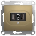 Glossa, USB розетка, 5 В постоянный ток, титан
