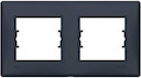 Sedna РАМКА х2 горизонтальная IP44, ГРАФИТ