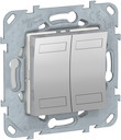 UNICA NEW KNX 4-кнопочный выключатель, АЛЮМИНИЙ
