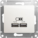 USB РОЗЕТКА A+С, мех, ПЕРЛАМУТР