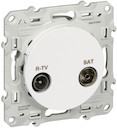 ODACE РОЗЕТКА R-TV/SAT, одиночная, БЕЛЫЙ