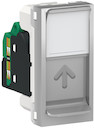 UNICA MODULAR розетка компьютерная, RJ45,одиночная, кат.5е UTP,1 модуль,алюминий
