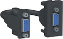 UNICA MODULAR розетка HD15 female (VGA), 1 модуль, антрацит